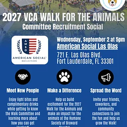2027 VCA Walk for the Animals Committee Recruitment Social