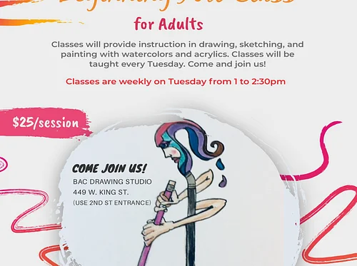 Maggie M’s Beginning Art Classes for Adults | Tuesdays | April 7th 2026