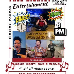 🎵 SINGO~BINGO 6:00-7:30 w/ SUSIE WONG