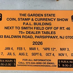 Garden State Coin, Stamp and Currency Show