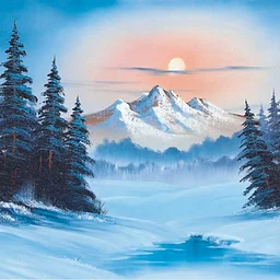 Bob Ross Painting Workshop: S09 E01—Winter Evergreens