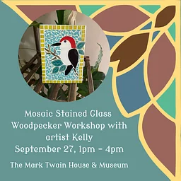 Mosaic Stained Glass Woodpecker