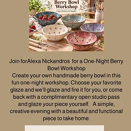 Berry Bowl Workshop at Cape Pottery and Supply