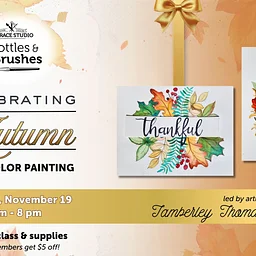 Bottles & Brushes: Celebrating Autumn Watercolor Painting