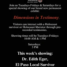 Dimensions in Testimony: Dr. Edith Eger