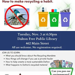 Presentation: Dalton’s Recycling Mandate - How to make recycling a habit.