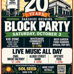 Oakshire Brewing’s Block Party Celebrating 20 Years!