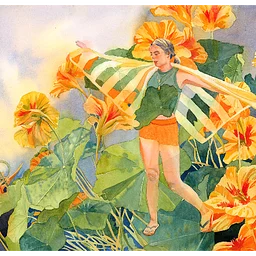 "Where We Stop and Nature Begins" Watercolor paintings by Lucie Wellner