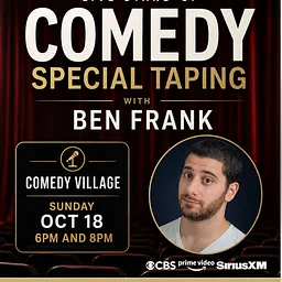 Comedy Special with Ben Frank | Sun, Oct 18th @8 PM