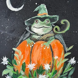 Pumpkin Frog Paint Night