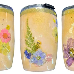 Resin Tumbler with Flowers Art Class | Grace Noel Art