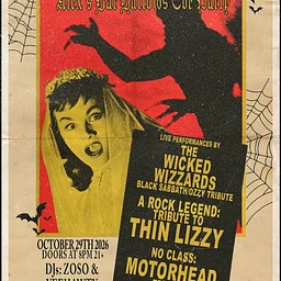 Hallows Eve Party w/ The Wicked Wizzards (Black Sabbath/Ozzy Tribute) + A Rock Legend (Thin Lizzy Tribute) + No Class (Motörhead Tribute) + DJ Zoso + DJ Yeehawty