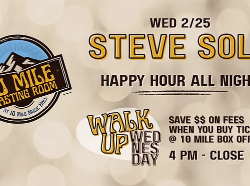 Steve Solo & Happy Hour All Night!