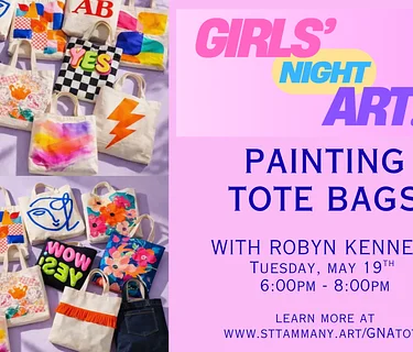 Girls' Night Art - Painting Tote Bags