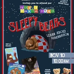 Pre-K Story Hour: Sleepy Bears!