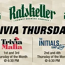 Trivia Thursdays in the Ratskeller • The Initials Game Live 2nd & 4th Thursday of the Month