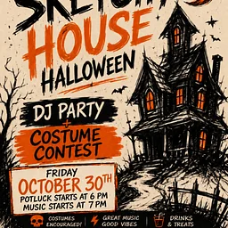 Sketchy House DJ Halloween Party