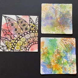 TANGLE TIME—Distressed Ink & Zentangle: Layers of Color & Pattern