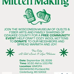 WMQFA & Ozaukee Family Sharing Wool Mitten Creation & Donation Event