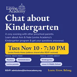 Kindergarten Chat at Levine Academy