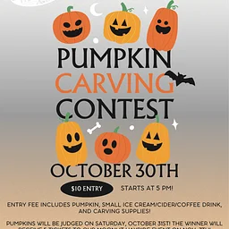 Halloween Pumpkin Carving Contest at the Farm, Friday, October 30th