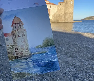 Artist Member Oksana Danziger presents Flowers in watercolor retreat in Provence France on May 2026