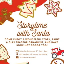 Storytime with Santa, Saturday, December 5th, 2-5 pm