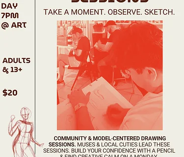 Figure Drawing Mondays / Sesion de Dibujo con Modelo (JH’s Drink & Draw)