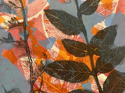 Gel-Printing from the Shaker Herb Garden