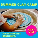 Summer Clay Camp! 7/28-30, 1-3:30pm, ages 9-14