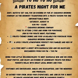 YO HO YO HO – A PIRATE’S NIGHT FOR ME!