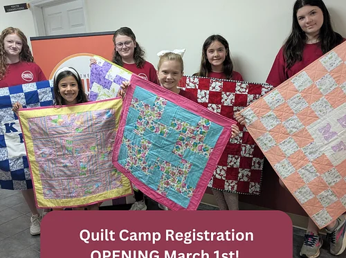 Kids Quilt Camp Registration OPENS