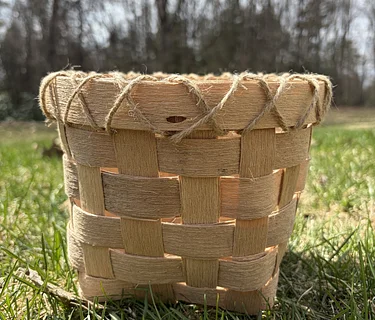 Weaving a Wee Black Ash Basket