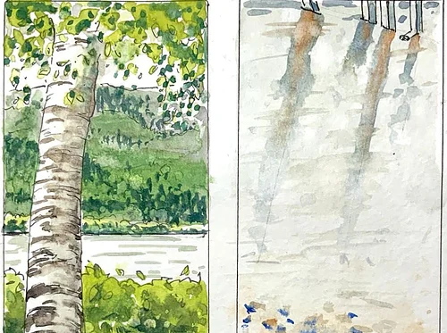 Color Mixing Greys, Blacks, and Neutrals for Nature Journaling