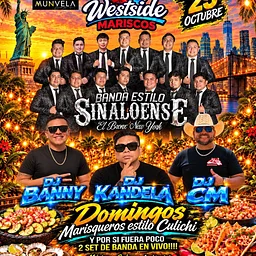 Domingos Marisqueros: Westside Mariscos + Banda en Vivo en CODE Astoria
