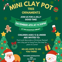 Mini Clay Pot Tree Ornaments