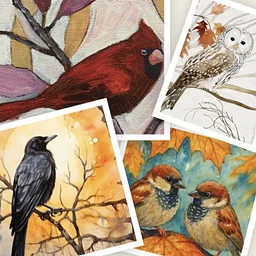 Autumn Birds - Acrylics Class