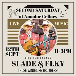 Second Saturday Live Music with Slade & Elky – Those Windburn Brothers!