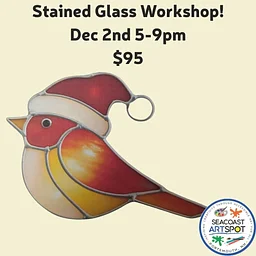 Stained Glass Workshop: Winter Cardinal! $95