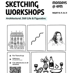 Pencil's Up! Sketching Workshops (teens & up) / Talleres de Dibujo