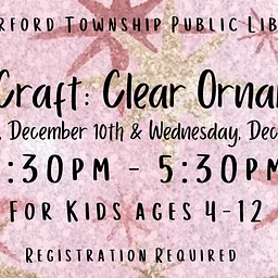 Kids Craft: Clear Ornaments