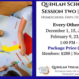 Homeschool Art Explorations, Ages 6-10, Session 2, Package Registration – Quinlan Visual Arts Center