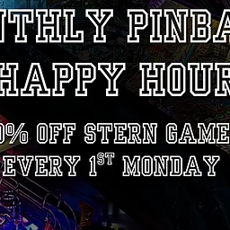 Monthly Pinball Happy Hour