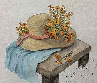 Watercolor: Spring Bonnet