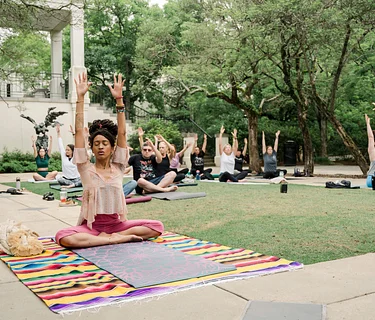 Yoga on the Herb Terrace