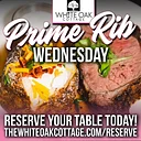 Prime Rib Night at The White Oak Cottage in Lithia