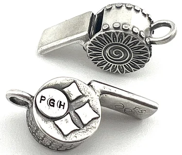 Mini Metal Clay Coach’s Whistle with Donna Penoyer
