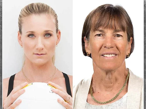 Kerri Walsh Jennings and Tara VanDerveer