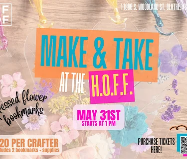 Make & Take at the HOFF: Pressed Flower Bookmarks🌸📖✨