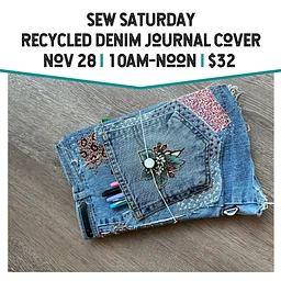 Sew Saturday: Recycled Denim Journal Cover